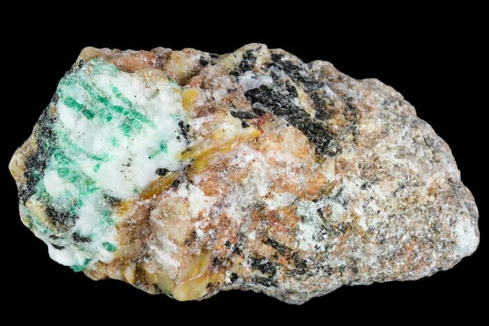 Emerald & Black Tourmaline in Calcite - Pakistan #112083